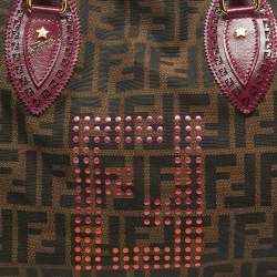 Pre Owned Fendi Multicolor Zucca Canvas and Leather Medium Chef De Jour Bag