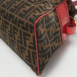 Pre Owned Fendi Multicolor Zucca Canvas and Leather Medium Chef De Jour Bag