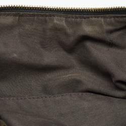 Pre Owned Fendi Black Zucca Fabric and Patent Leather Mia Hobo