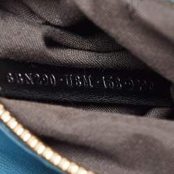 Pre Owned Fendi Blue Shine Python Regular Peekaboo Top Handle Bag