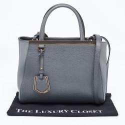 Fendi Grey Leather Petite Sac 2jours Tote