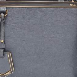 Fendi Grey Leather Petite Sac 2jours Tote