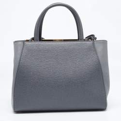 Fendi Grey Leather Petite Sac 2jours Tote