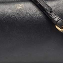 Pre Owned Fendi Black Leather Pochette Crossbody Bag