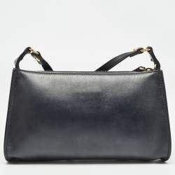 Pre Owned Fendi Black Leather Pochette Crossbody Bag