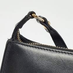 Pre Owned Fendi Black Leather Pochette Crossbody Bag