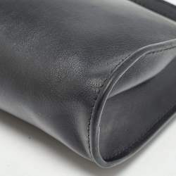 Pre Owned Fendi Black Leather Pochette Crossbody Bag