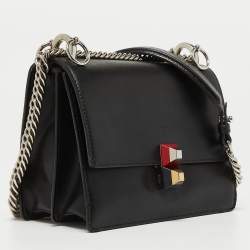 مملوكة مسبقًا Fendi Black Leather Mini Kan I Shoulder Bag