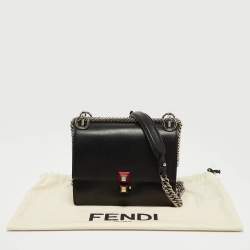 مملوكة مسبقًا Fendi Black Leather Mini Kan I Shoulder Bag