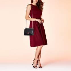 مملوكة مسبقًا Fendi Black Leather Mini Kan I Shoulder Bag