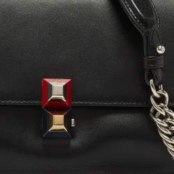 مملوكة مسبقًا Fendi Black Leather Mini Kan I Shoulder Bag
