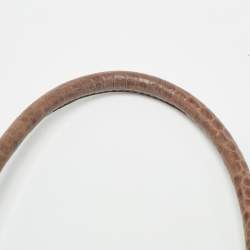 Pre Owned Fendi Choco Brown Crocodile and Leather Magic Top Handle Bag