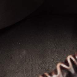 Pre Owned Fendi Choco Brown Crocodile and Leather Magic Top Handle Bag