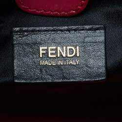 Fendi Black Zucchino Canvas and Patent Leather Hobo
