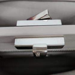 Pre Owned Fendi Beige Leather Medium Peekaboo Top Handle Bag