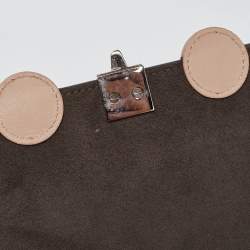 Pre Owned Fendi Multicolor Scalloped Leather Medium Striped Kan I Shoulder Bag