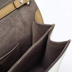 Pre Owned Fendi Multicolor Scalloped Leather Medium Striped Kan I Shoulder Bag