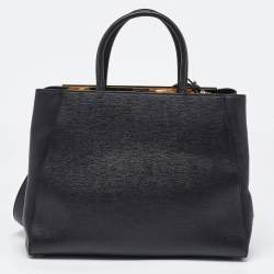 Fendi Black Leather Medium 2Jours Tote