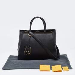 Fendi Black Leather Medium 2Jours Tote