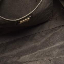 Pre Owned Fendi Dark Brown Zucca Tortoise Effect Leather Tote