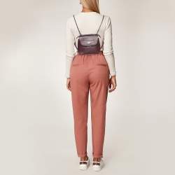 Pre Owned Fendi Burgundy Leather Back to School Backpack