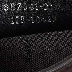 Pre Owned Fendi Burgundy Leather Back to School Backpack