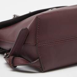 Pre Owned Fendi Burgundy Leather Back to School Backpack