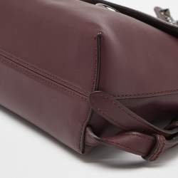 Pre Owned Fendi Burgundy Leather Back to School Backpack