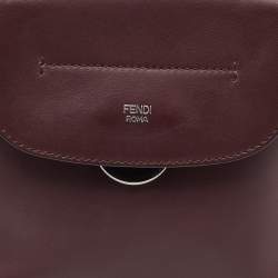 Pre Owned Fendi Burgundy Leather Back to School Backpack