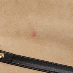 Pre Owned Fendi Black/Brown Zucca Embossed Leather Small Kan U Shoulder Bag