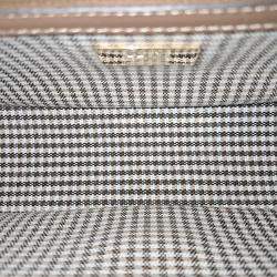 Fendi Brown Jacquard Baguette Shoulder Bag