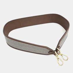Fendi Brown Jacquard Baguette Shoulder Bag