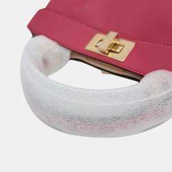 Fendi Hot Pink Leather Small Peekaboo ISeeU Tote Bag