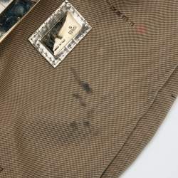 مملوكة مسبقًا Fendi Gold Laminated Leather Vanity Mirror Clutch