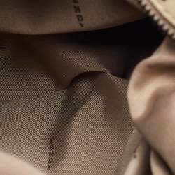Fendi Beige/Black Zucchino Canvas and Leather Oyster Hobo