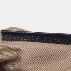 Fendi Beige/Black Zucchino Canvas and Leather Oyster Hobo