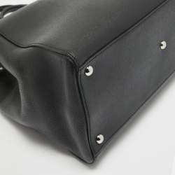 Pre Owned Fendi Black Leather Medium 2Jours Tote