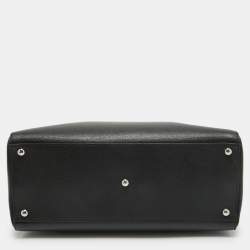Pre Owned Fendi Black Leather Medium 2Jours Tote