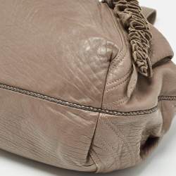 Fendi Beige Leather Raffle Spy Hobo