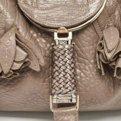 Fendi Beige Leather Raffle Spy Hobo