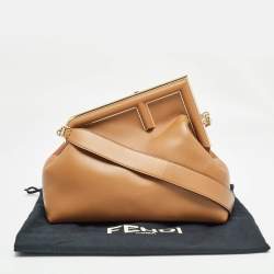 Fendi Brown Leather Medium First Shoulder Bag