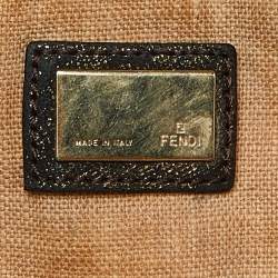 Fendi Metallic/Brown Zucca Coated Canvas and Fabric Mini Spy Hobo 