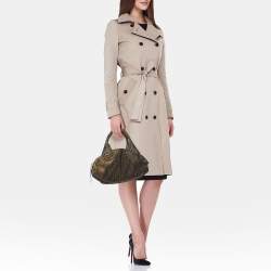 Fendi Metallic/Brown Zucca Coated Canvas and Fabric Mini Spy Hobo 