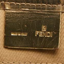 Fendi Metallic Zucca Coated Canvas and Leather Mini Tote