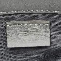 Pre Owned Fendi Grey Leather Rainbow Stud Tube Wallet On Chain
