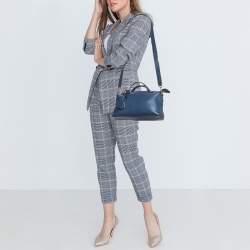 Pre Owned Fendi Blue Leather Medium By The Way Bag