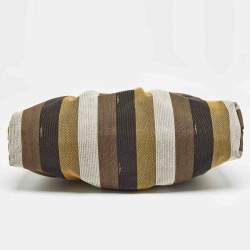 Pre Owned Fendi Multicolor Pequin Stripe Canvas and Leather Chef Hobo