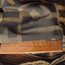 Pre Owned Fendi Multicolor Pequin Stripe Canvas and Leather Chef Hobo