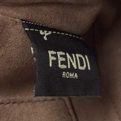 Pre Owned Fendi Tobacco Zucca Coated Canvas and Leather Mini 1974 Chain Shoulder Bag