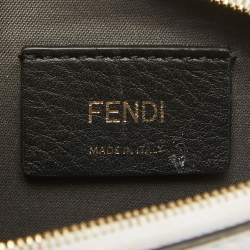 Pre Owned Fendi White Leather and Python Trim F is Fendi Wallet on Chain 